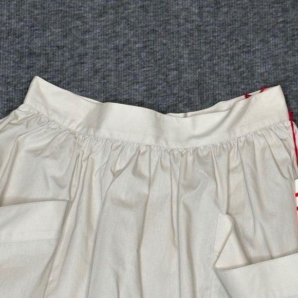 Fiorucci Cotton Beige Front Pockets A-Line Mini Skirt Womens Size IT 38 / US 2 - Picture 3 of 11